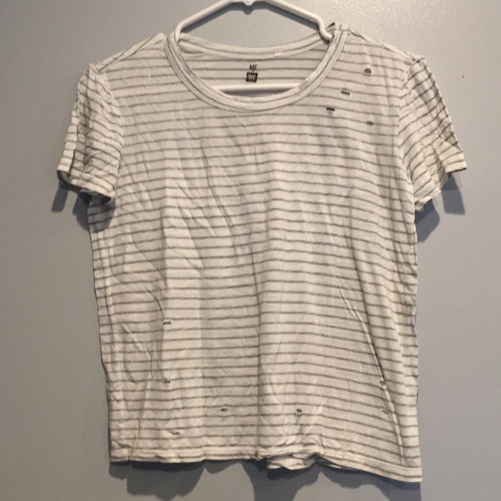 Pacsun Me To We Distressed Striped Shirt